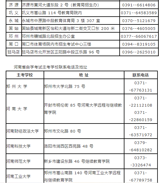 河南省2023年上半年自學考試報名須知