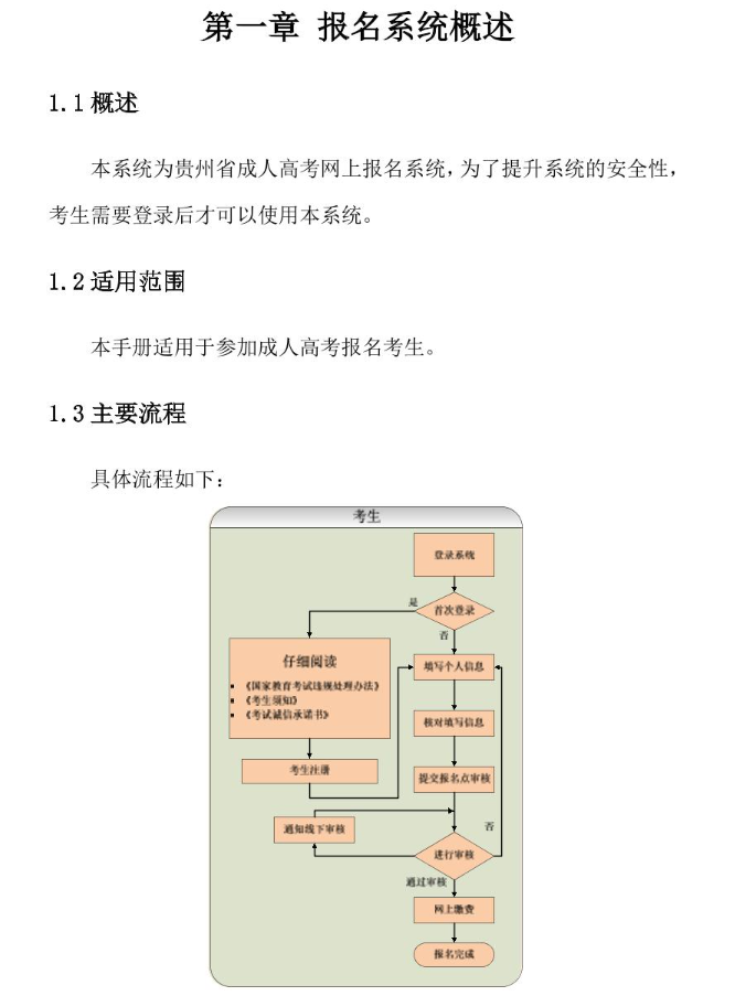 貴州省2024年成人高?？荚囌猩W(wǎng)上報(bào)名操作手冊(cè)