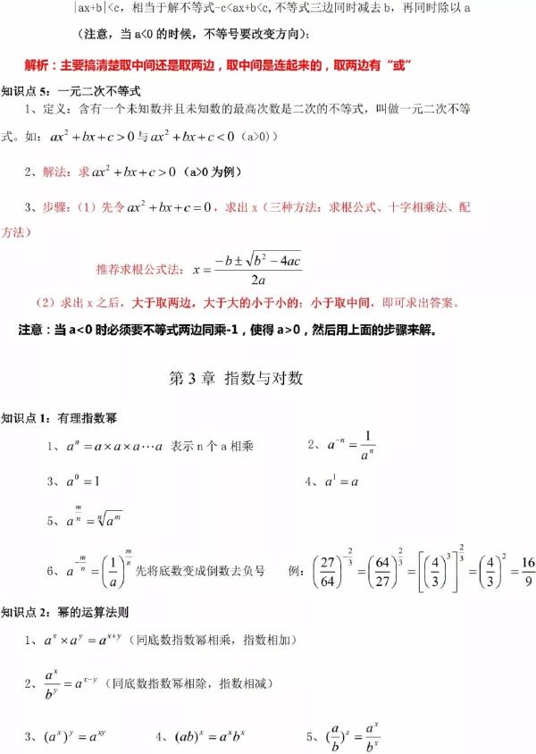 成人高考數(shù)學知識點有哪些？知識點歸納匯總！-3