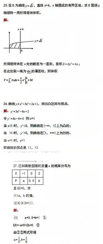 成考數(shù)學真題參考！-5