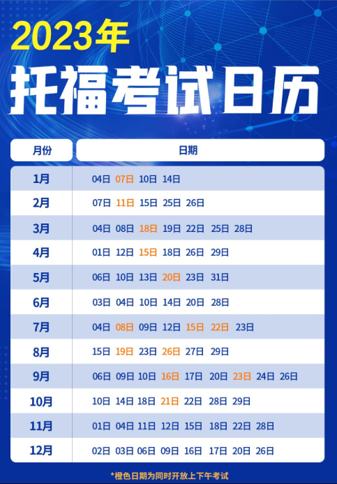 2023年河北7月托福考試時(shí)間
