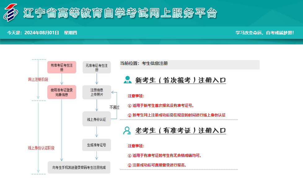 2024年下半年遼寧遼陽(yáng)市自考報(bào)名入口已開(kāi)通