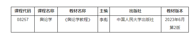 湖北省教育考試院：關(guān)于2025年我省高等教育自學(xué)考試“輿論學(xué)”課程考試安排調(diào)整的通告